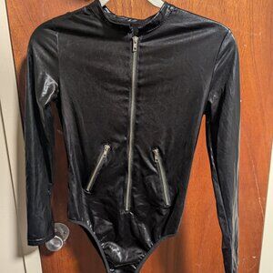 patent leather bodysuit